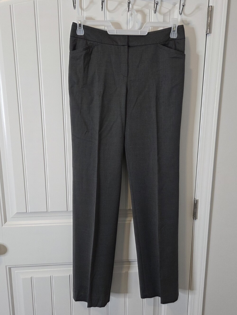 Ted Baker London Womens Tailored Straight Leg Pants Wool Blend  Gray 10